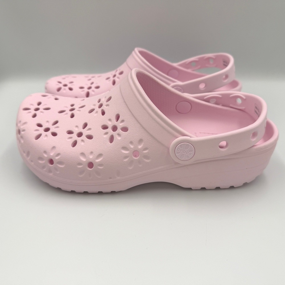 Crocs Classic Floral Cut Out Clog M4/W6 Pink 210927-6ZW **NEW** - Picture 5 of 15